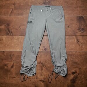 Vintage Gramicci Womens Grey Technical Hiking Pants Ruched Bungee Hem‎ Size 10
